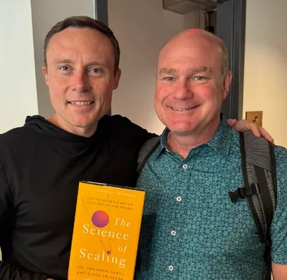 Richard Johnson with a colleague